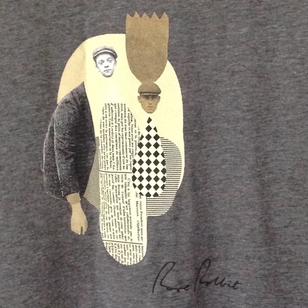 🌑 Rare Rabbit 'Gentleman' - Strep Style Grey Tee - Picture 3 of 8